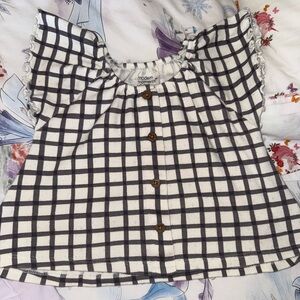 Gerber Black and White Checkered Kids Blouse